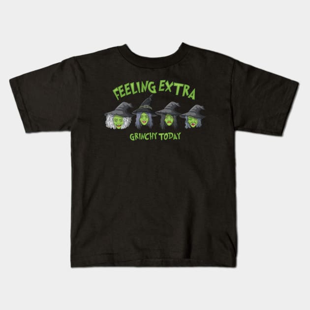 extra feeling grinchy today Kids T-Shirt by killzilla